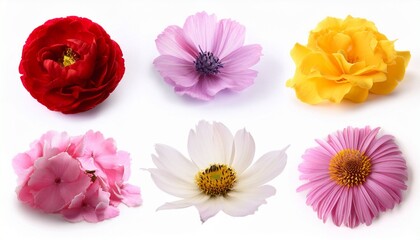 flowers isolated on white background