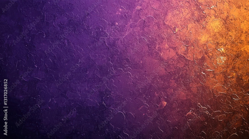 Poster abstract purple and orange gradient surface with sparkles and textured background