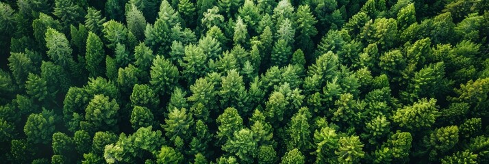 Fototapeta premium Aerial view of a white forest on Vancouver Island, British Columbia, Canada