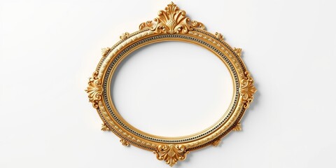 Exquisite Oval Gold Picture Frame