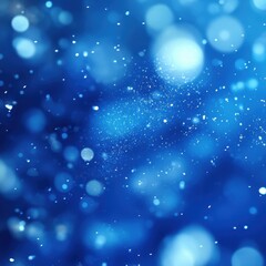 Fototapeta premium Captivating blue bokeh background with shimmering light particles creating a magical and dreamy atmosphere perfect for festive designs and abstract art