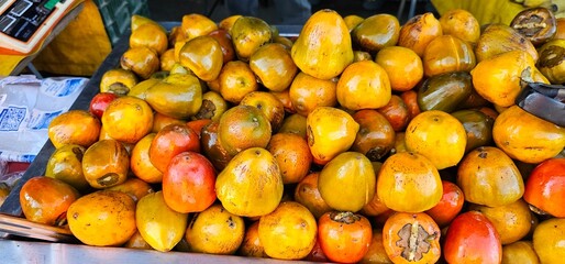 Pile of Freshly Picked Lucuma Ready to Eat