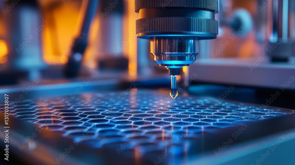 Poster close-up of graphene-based supercapacitor technology in lab setting