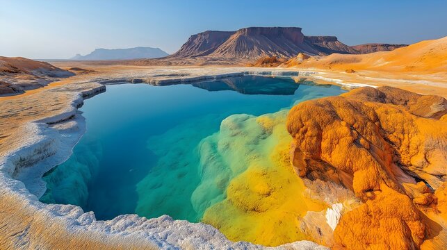 Here is the information you requested: Exploring the geological wonders colorful mineral formations of dallol volcano, ethiopia during daytime