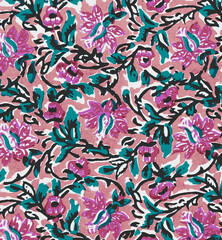 Ajrakh Pattern and block print and batik print Background digital printing textile pattern
