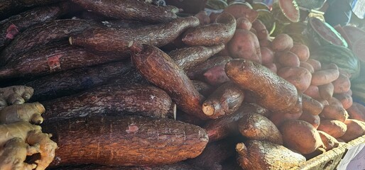 Tropical Root Vegetables at Local Farmers Market