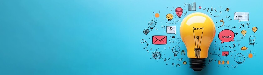 Bright idea, innovation concept