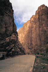 Todgha Gorge: A majestic canyon carved by time in the Moroccan Atlas Mountains.