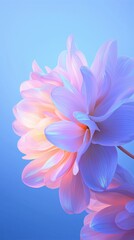 Fototapeta premium Elegant Blooming Flower in Pastel Colors, Abstract Floral Background, Botanical Beauty, Decorative Art