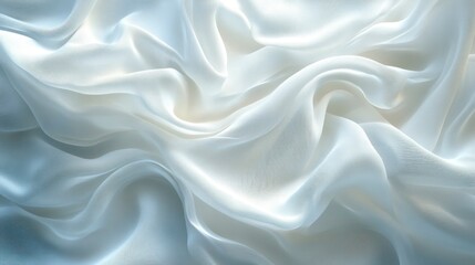 Obraz premium Dynamic topdown view of flowing white tablecloth in motion captured in gigapixel quality