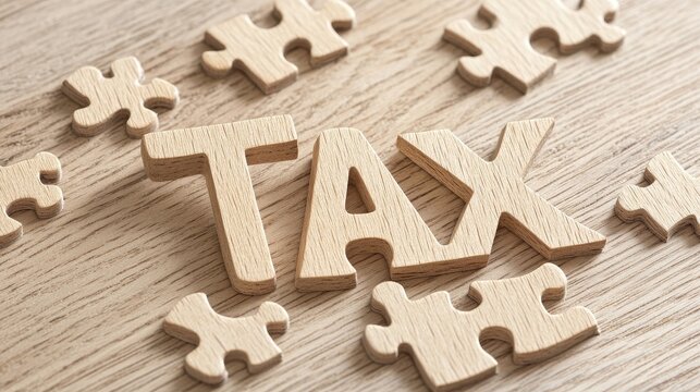 Unlocking digital financial solutions the tax puzzle home office infographic organized money management insights