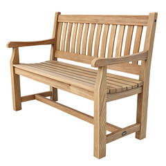 High quality classic wooden street  bench illustration isolated on white background.