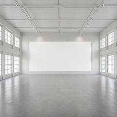 Obraz premium Modern Mockup Advertising Space, Big plain white screens for adverts and promotions