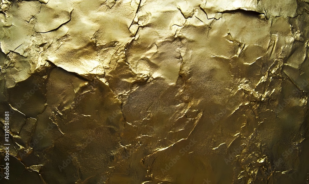 Poster textured golden surface with intricate patterns, ideal for backgrounds in luxury design projects