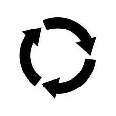 Three arrows circle icon