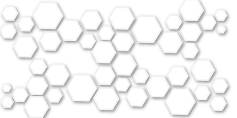 Elegant and Sophisticated White Background with a Grey-Toned Hexagon Technology Pattern, Designed for Seamless Website Integration, Corporate Branding, and Digital Media Use
