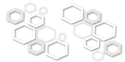 Futuristic Abstract White and Grey Hexagonal Technology-Inspired Geometric Pattern for Modern Website Templates, Digital Wallpapers, and Professional Design Applications

