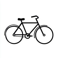 Obraz premium Classic Bicycle Line Drawing Black and White Minimalist Graphic Illustration