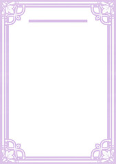 Frame [Letter02] Purple * Portrait