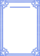 Frame [Letter02] Blue * Portrait