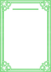 Frame [Letter02] Green * Portrait