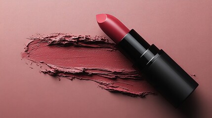 Lipstick smear, studio shot, makeup