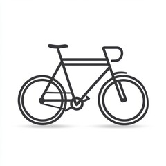 Fototapeta premium Simple Line Art Illustration of a Bicycle on White Background