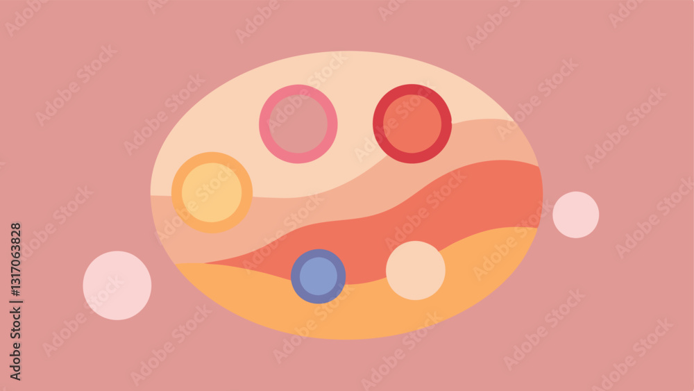 Poster skin cells an abstract representation of skin cells structured with a gradient color palette showcas