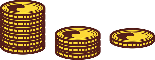 euro coins isolated on white