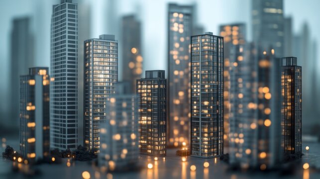 Five Meticulously Crafted Miniature Apartment Models for Display