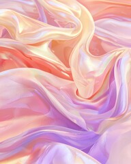 Obraz premium Soft Pastel Drapery Fabric with Texture and Flowing Waves