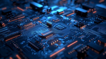 Obraz premium Close-up Circuit Board Technology