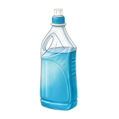 Naklejka premium Blue Liquid Bottle: Stock Image
