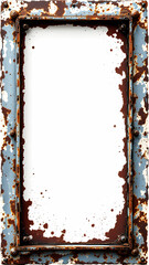 rusty scrap iron frame