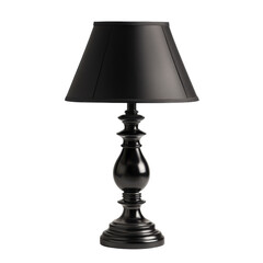 Obraz premium Elegant black lamp on isolated minimalist photography
