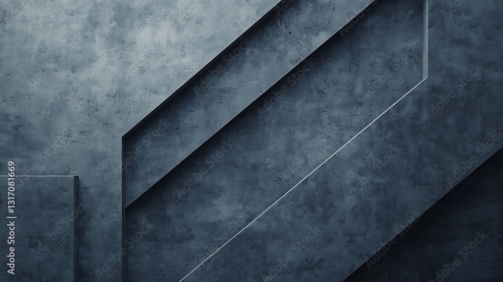 Poster a textured, geometric pattern on a gray surface, showcasing sharp lines and varying shades, ideal fo