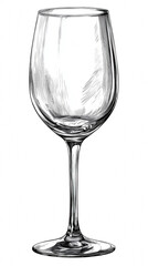 An elegant wine glass set against a bordered background perfect for fine dining experiences and special occasions