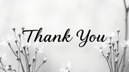 This spring-themed thank you banner features a beautiful floral design and elegant typography that conveys heartfelt gratitude, ideal for greeting cards