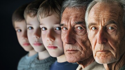 Transition of Ages: From Childhood to Elderly Wisdom in Faces