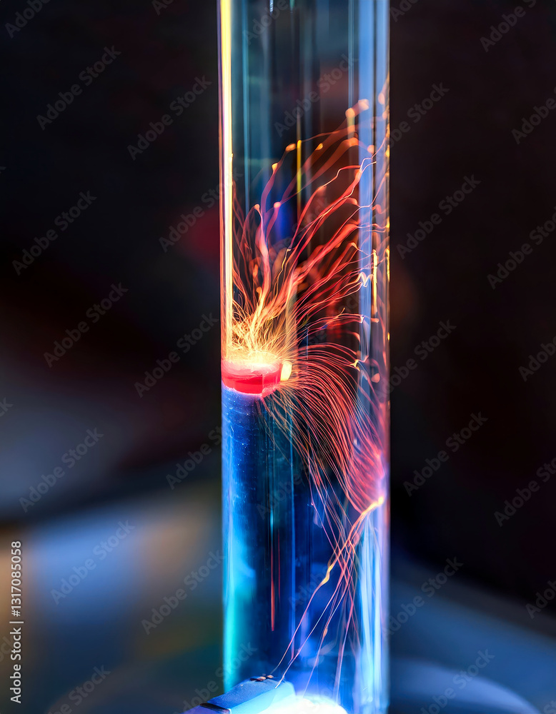 Aufkleber visualizing lorentz force motion of charged particles in a magnetic field