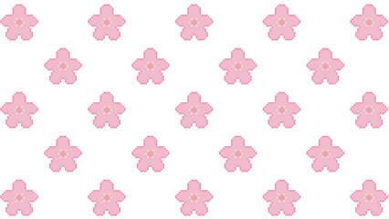 ドット桜のシンプルパターン