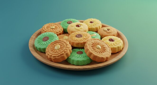 Ramadan sweets background. Cookies of El Fitr Islamic Feast