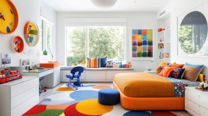 Colorful kids' bedroom with modern design (1)