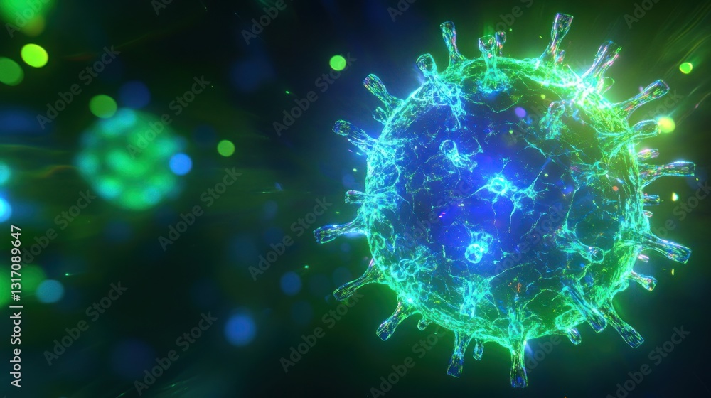Poster virus structure in abstract visual