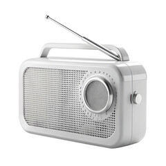 old radio isolated on white