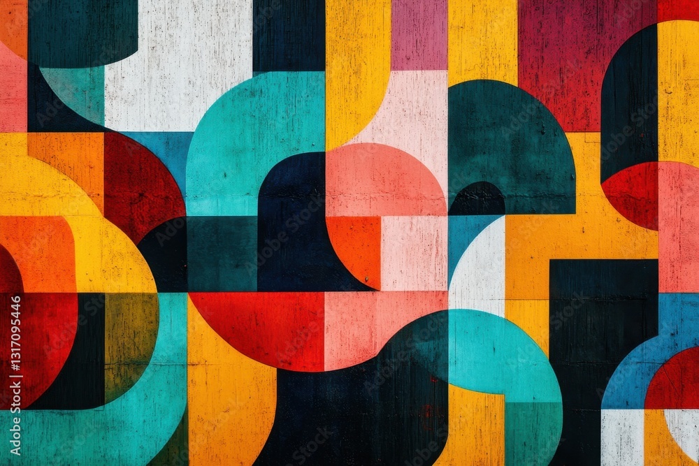 Fototapete interlocking shapes and repeating patterns in a visual representation of productivity .