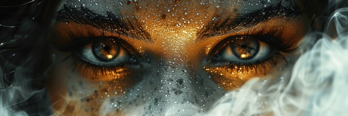 Hyper Realistic Aerial View Closeup of a Face in a Casino with Dramatic Lighting and Cinematic Atmosphere