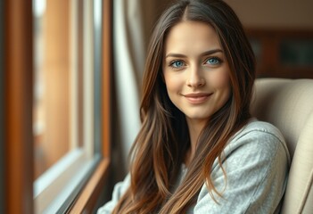 Female portrait with soft focus and natural light
