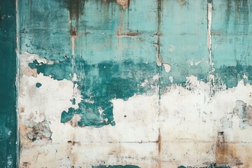 Weathered teal wall texture, urban decay, background design