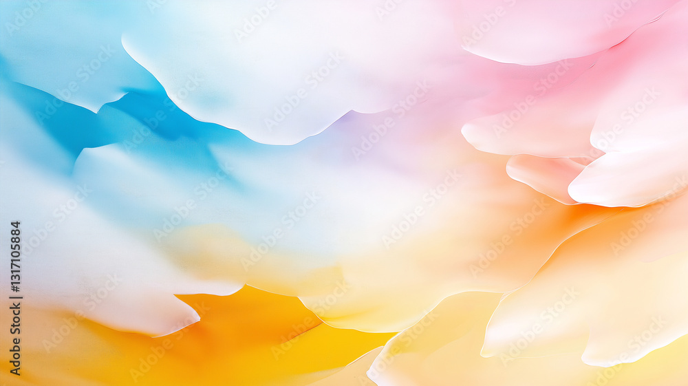 Aufkleber soft pastel colors blend seamlessly in abstract background, creating serene and calming atmosphere. 